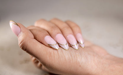 Dubble Chrome PressonNail With  Nailkit