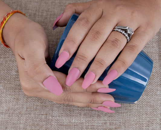 Pink Matte Pressonnail With Nailkit