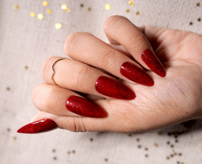 Glittery Red PressonNail With Nail KIt
