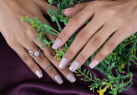 Gliiter French Preesonnail With nailkit