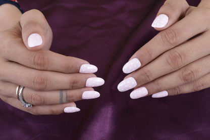 Pink nd White Preesonnail WIth Nailkit