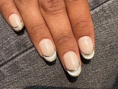 cateye n Silver chrome  French  Presson Nail With Nail Kit