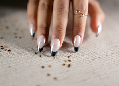 Shimmery Franch Presson Nail With NailKit