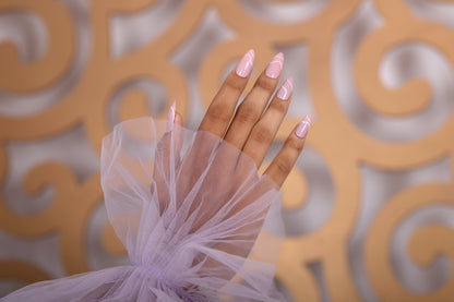 pink  doubal line french preeson nail with nailkit