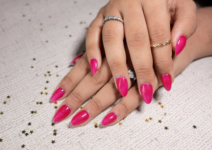 Short Almond Pink PressonNail With Nailkit