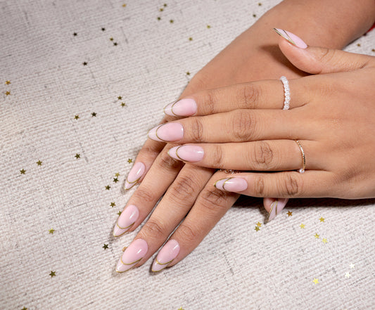 Dubble Chrome PressonNail With  Nailkit