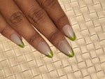 Green French n Chrome French Pressonnail With Nailkit