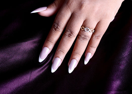 PinkNail Chrome white French with NailKIt