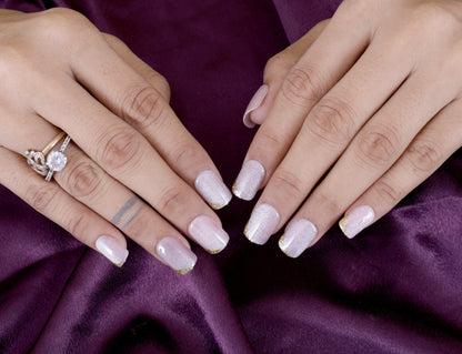 Gliiter French Preesonnail With nailkit