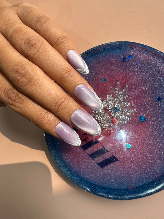 Purple Cateye With Silver Chrome