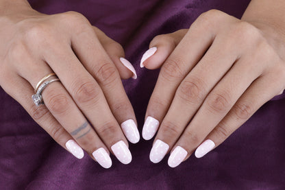 Pink nd White Preesonnail WIth Nailkit