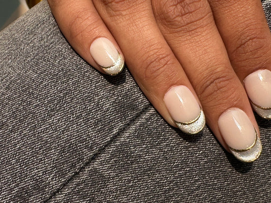 cateye n Silver chrome  French  Presson Nail With Nail Kit