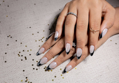 Shimmery Franch Presson Nail With NailKit