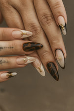 ANIMAL PRINT N CHROME PRESSONNAIL WITH NAIL KIT