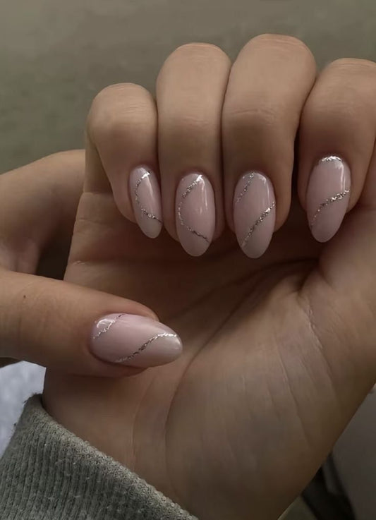 GLITTER SWRLS PRESSONNAIL WITH NAILKIT