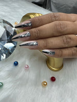 BLACK N GLITTER PRESSONNAIL WITHNAILKIT